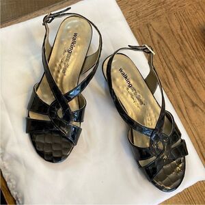 Walking Cradles Navy strappy sandals.   New